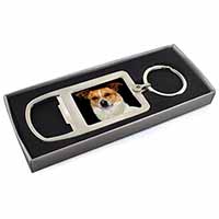 Jack Russell Terrier Dog Chrome Metal Bottle Opener Keyring in Box