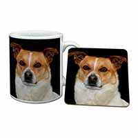 Jack Russell Terrier Dog Mug and Coaster Set