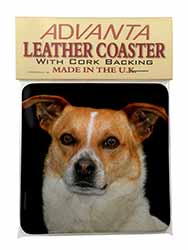 Jack Russell Terrier Dog Single Leather Photo Coaster