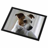 Jack Russell Terrier Dog Black Rim High Quality Glass Placemat