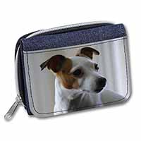 Jack Russell Terrier Dog Unisex Denim Purse Wallet