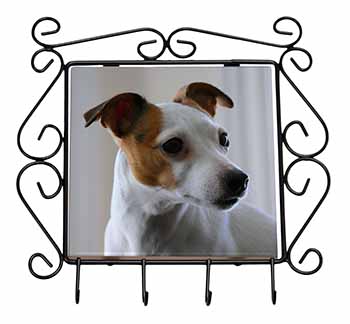 Jack Russell Terrier Dog Wrought Iron Key Holder Hooks