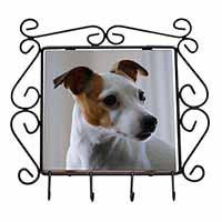 Jack Russell Terrier Dog Wrought Iron Key Holder Hooks