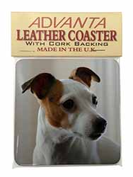 Jack Russell Terrier Dog Single Leather Photo Coaster