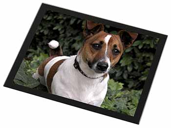 Jack Russell Terrier Dog Black Rim High Quality Glass Placemat