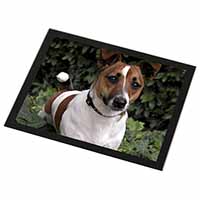 Jack Russell Terrier Dog Black Rim High Quality Glass Placemat