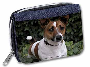 Jack Russell Terrier Dog Unisex Denim Purse Wallet