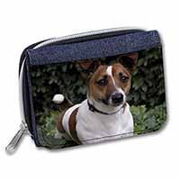 Jack Russell Terrier Dog Unisex Denim Purse Wallet