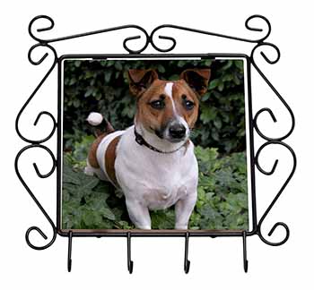 Jack Russell Terrier Dog Wrought Iron Key Holder Hooks