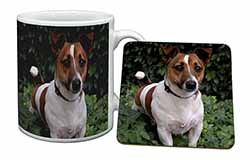 Jack Russell Terrier Dog Mug and Coaster Set