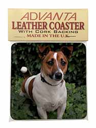 Jack Russell Terrier Dog Single Leather Photo Coaster