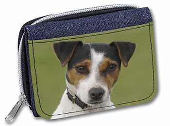 Jack Russell Terrier Dog Unisex Denim Purse Wallet