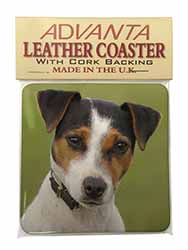 Jack Russell Terrier Dog Single Leather Photo Coaster