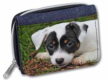 Jack Russell Puppy Dog Unisex Denim Purse Wallet