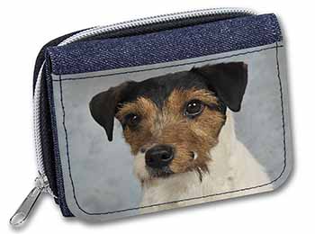 Jack Russell Terrier Dog Unisex Denim Purse Wallet