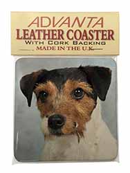 Jack Russell Terrier Dog Single Leather Photo Coaster