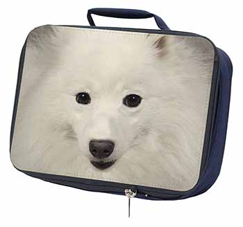 Japanese Spitz Dog Navy Insulated School Lunch Box/Picnic Bag