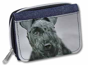 Kerry Blue Terrier Dog Unisex Denim Purse Wallet