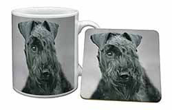 Kerry Blue Terrier Dog Mug and Coaster Set