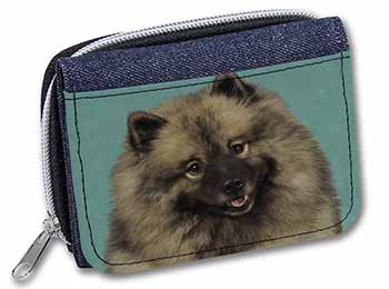 Keeshond Dog Unisex Denim Purse Wallet