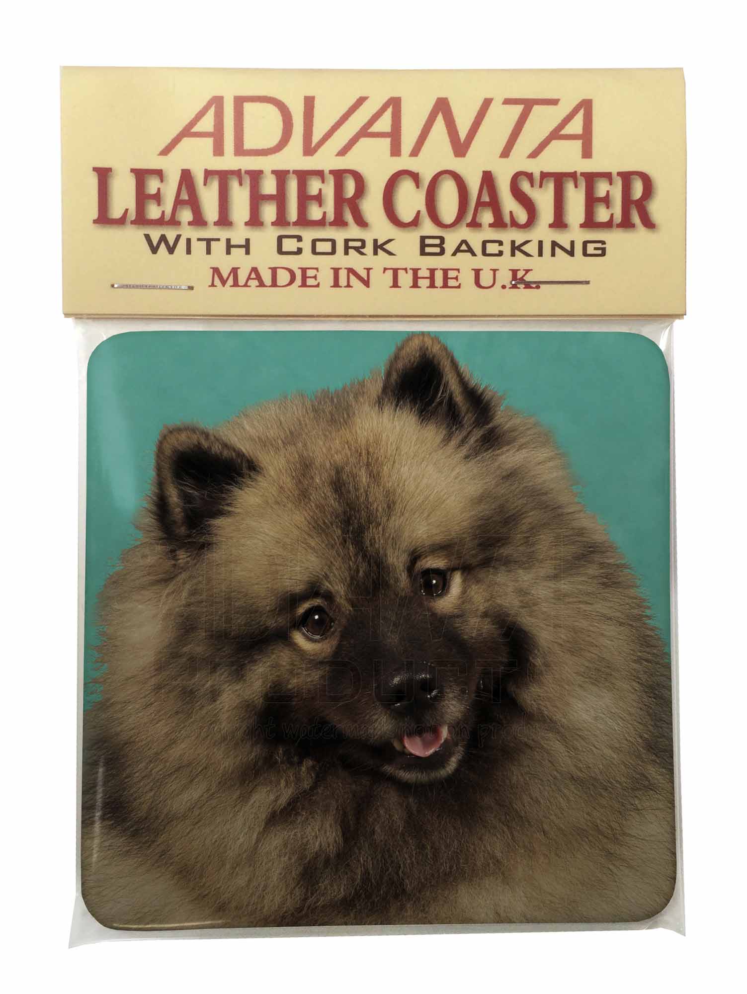 Keeshond Dog Single Leather Photo Coaster Animal Breed Gift Ad Kee1sc Ebay