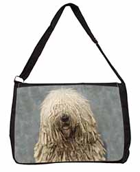 Komondor Dog Large Black Laptop Shoulder Bag School/College