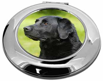 Black Labrador Dog Make-Up Round Compact Mirror