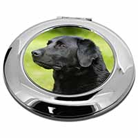 Black Labrador Dog Make-Up Round Compact Mirror