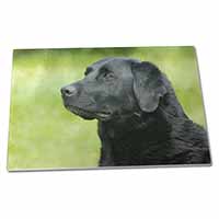 Large Glass Cutting Chopping Board Black Labrador Dog