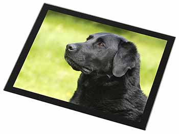 Black Labrador Dog Black Rim High Quality Glass Placemat