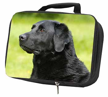 Black Labrador Dog Black Insulated School Lunch Box/Picnic Bag