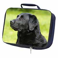 Black Labrador Dog Navy Insulated School Lunch Box/Picnic Bag