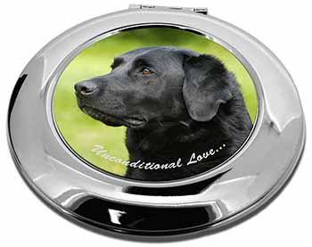 Black Labrador-With Love Make-Up Round Compact Mirror