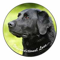 Black Labrador-With Love Fridge Magnet Printed Full Colour
