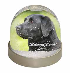 Black Labrador-With Love Snow Globe Photo Waterball