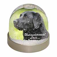 Black Labrador-With Love Snow Globe Photo Waterball