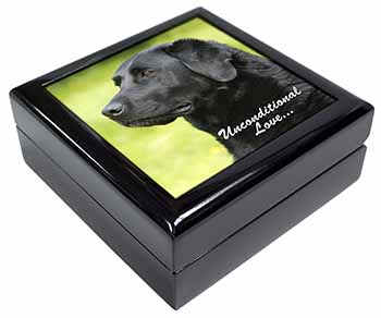 Black Labrador-With Love Keepsake/Jewellery Box