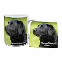 Black Labrador-With Love Mug and Coaster Set