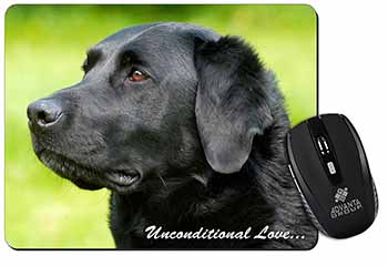Black Labrador-With Love Computer Mouse Mat