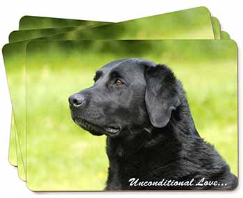 Black Labrador-With Love Picture Placemats in Gift Box