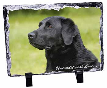 Black Labrador-With Love, Stunning Photo Slate