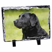 Black Labrador-With Love, Stunning Photo Slate