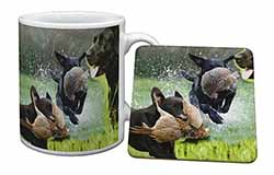 Retrieving Labrador Montage Mug and Coaster Set