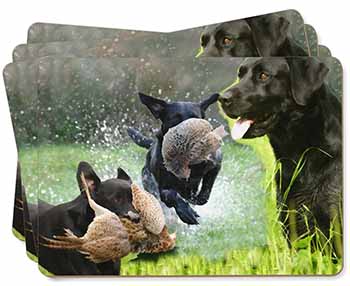 Retrieving Labrador Montage Picture Placemats in Gift Box