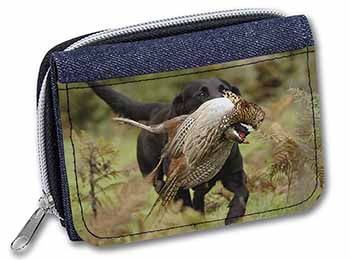 Labrador and Pheasant Unisex Denim Purse Wallet