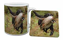 Labrador and Pheasant Mug and Coaster Set