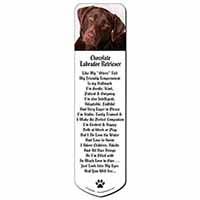 Chocolate Labrador Bookmark, Book mark, Printed full colour
