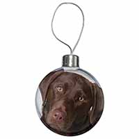 Chocolate Labrador Christmas Bauble