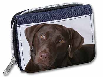 Chocolate Labrador Unisex Denim Purse Wallet