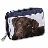 Chocolate Labrador Unisex Denim Purse Wallet